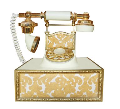 Antique Style Phone isolated with clipping path