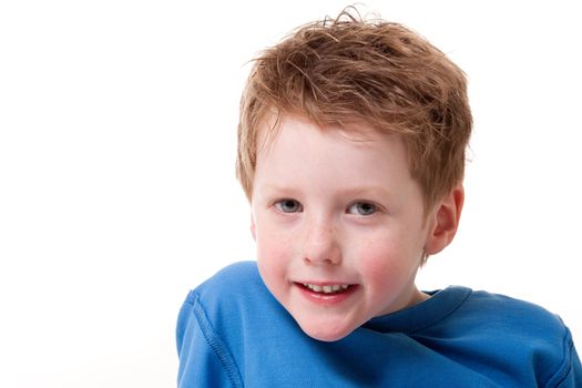 Young children isolated on a white background