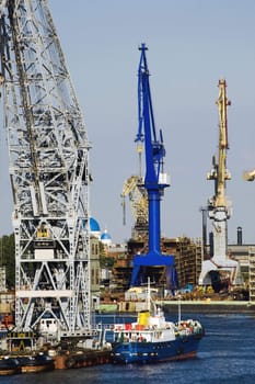 Cargo port in the Sankt Petersburg, Russia