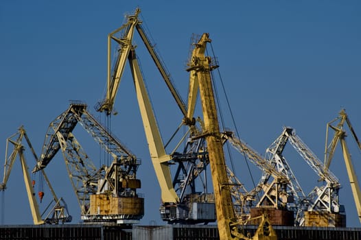 Cargo port in the Sankt Petersburg, Russia