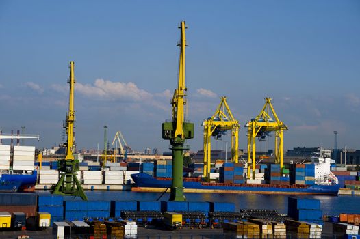 Cargo port in the Sankt Petersburg, Russia