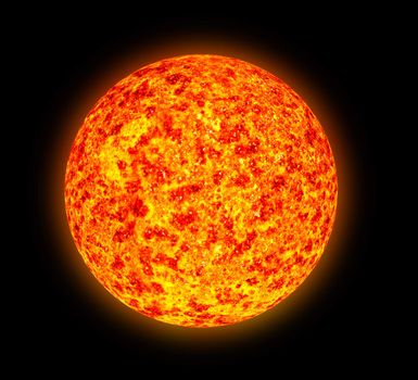 Illustration of sunspot activity as one might see it through a spectroscope Square