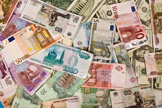 money series: different country money banknotes texture