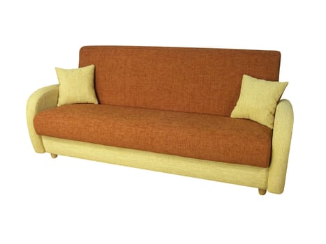 A sofa isolated on a white background with clipping path