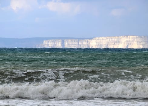 Freak ocean waves coming onto shore in the Mediterreanean
