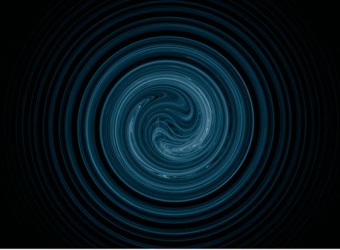 abstract swirl thing on black background - 3d illustration