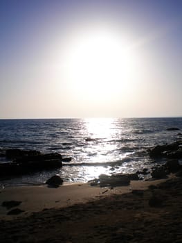 dawn on the beach of el alamein