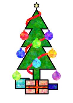 Illustration of a Christmas tree