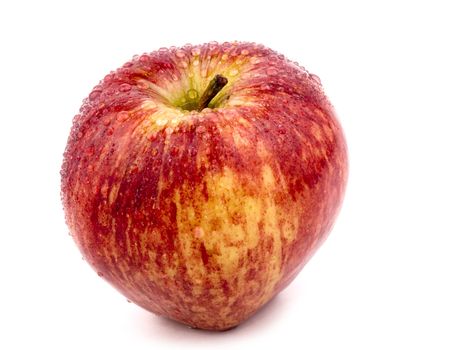 Tasty red apple on white background