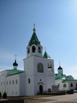 Temple; a chapel, church, a monastery