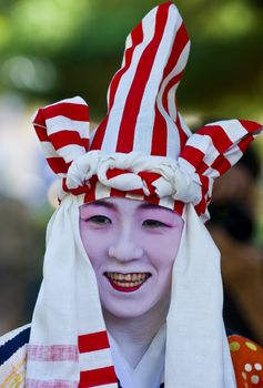 Kyoto, OCT  22: a participant on The Jidai Matsuri ( Festival of the Ages) held on October 22 2009  in Kyoto, Japan . It is one of Kyoto's renowned three great festivals