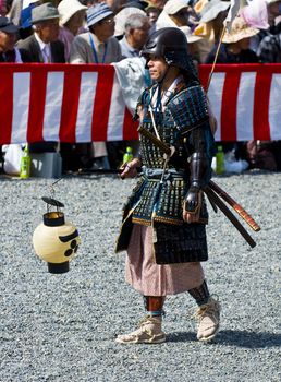 Kyoto, OCT  22: a participant on The Jidai Matsuri ( Festival of the Ages) held on October 22 2009  in Kyoto, Japan . It is one of Kyoto's renowned three great festivals