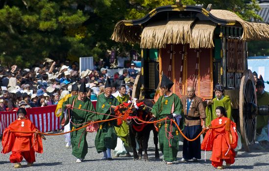 Kyoto, OCT  22: a participants on The Jidai Matsuri ( Festival of the Ages) held on October 22 2009  in Kyoto, Japan . It is one of Kyoto's renowned three great festivals