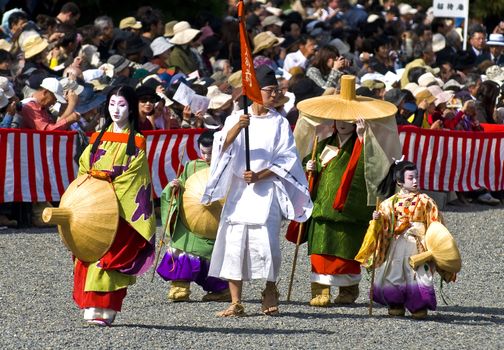 Kyoto, OCT  22: a participants on The Jidai Matsuri ( Festival of the Ages) held on October 22 2009  in Kyoto, Japan . It is one of Kyoto's renowned three great festivals