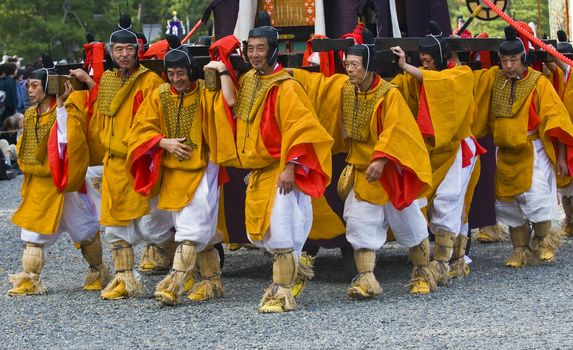 Kyoto, OCT  22: a participants on The Jidai Matsuri ( Festival of the Ages) held on October 22 2009  in Kyoto, Japan . It is one of Kyoto's renowned three great festivals