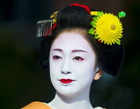 Kyoto, OCT  22: a participant on The Jidai Matsuri ( Festival of the Ages) held on October 22 2009  in Kyoto, Japan . It is one of Kyoto's renowned three great festivals