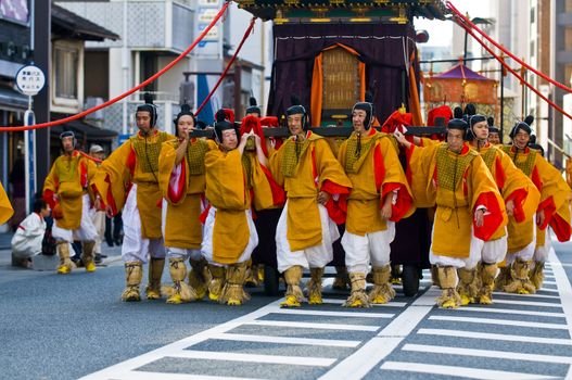 Kyoto, OCT  22: a participants on The Jidai Matsuri ( Festival of the Ages) held on October 22 2009  in Kyoto, Japan . It is one of Kyoto's renowned three great festivals