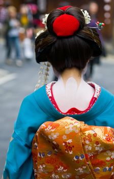 Kyoto, OCT  22: a participant on The Jidai Matsuri ( Festival of the Ages) held on October 22 2009  in Kyoto, Japan . It is one of Kyoto's renowned three great festivals