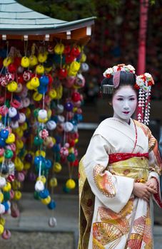 Kyoto, OCT  22: a participant on The Jidai Matsuri ( Festival of the Ages) held on October 22 2009  in Kyoto, Japan . It is one of Kyoto's renowned three great festiva