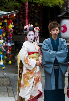 Kyoto, OCT  22: a participants on The Jidai Matsuri ( Festival of the Ages) held on October 22 2009  in Kyoto, Japan . It is one of Kyoto's renowned three great festivals