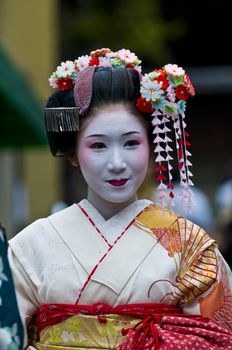 Kyoto, OCT  22: a participant on The Jidai Matsuri ( Festival of the Ages) held on October 22 2009  in Kyoto, Japan . It is one of Kyoto's renowned three great festivals