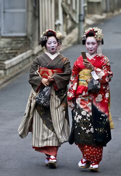 Kyoto, OCT  22: a participants on The Jidai Matsuri ( Festival of the Ages) held on October 22 2009  in Kyoto, Japan . It is one of Kyoto's renowned three great festivals