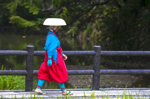 Kyoto, OCT  25: a participants on the rice harvest ceremony held on October 25 2009  in Fushimi Inari shrine in Kyoto, Japan