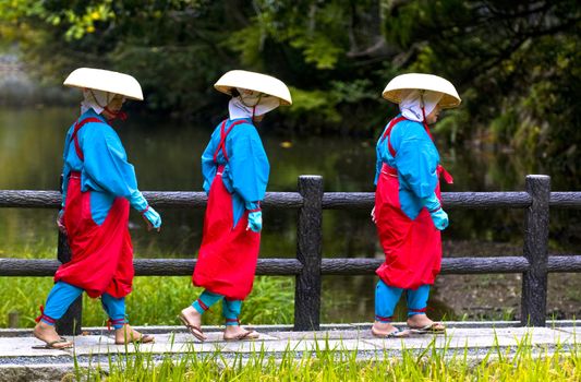 Kyoto, OCT  25: a participants on the rice harvest ceremony held on October 25 2009  in Fushimi Inari shrine in Kyoto, Japan