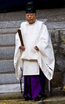 Kyoto, OCT  25: a participant on the rice harvest ceremony held on October 25 2009  in Fushimi Inari shrine in Kyoto, Japan