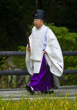 Kyoto, OCT  25: a participant on the rice harvest ceremony held on October 25 2009  in Fushimi Inari shrine in Kyoto, Japan