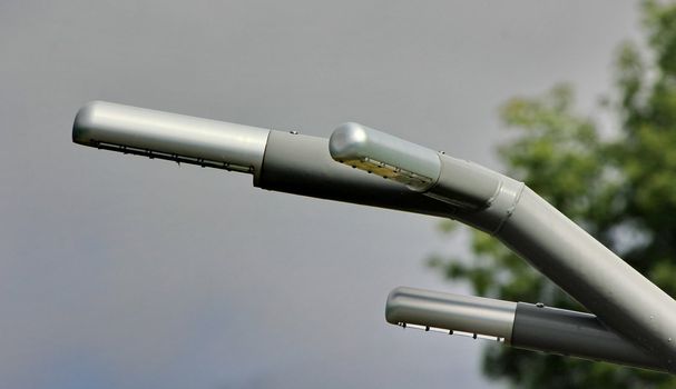 solar panel street light and sky