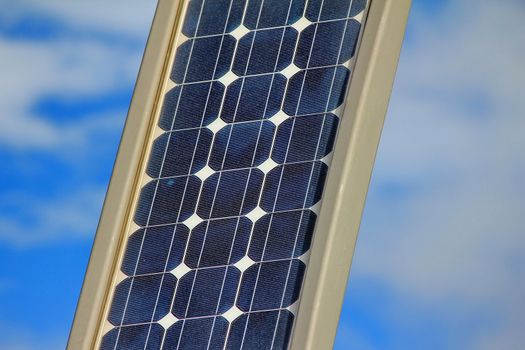 Solar powered lamp and sky blue