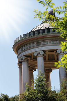 The pavillion in the english garden of Munich