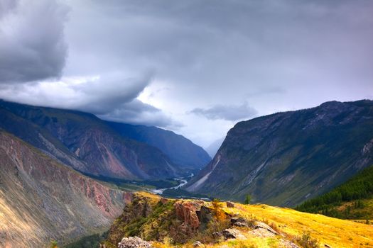Altai mountains. Beautiful highland landscape. Russia. Siberia