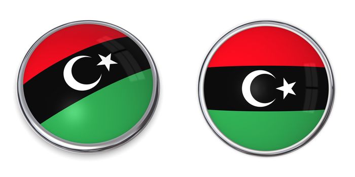 button style banner in 3D of Libya 2011