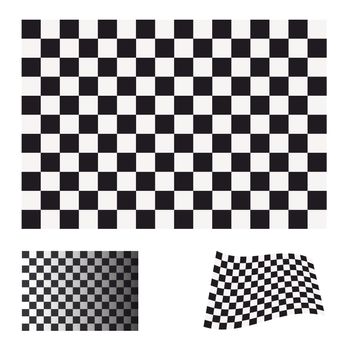 Black and white checkered flag concept ideal icon or symbol