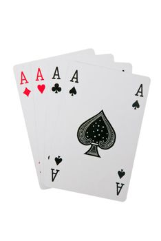 Playing cards isolated on a white background.
