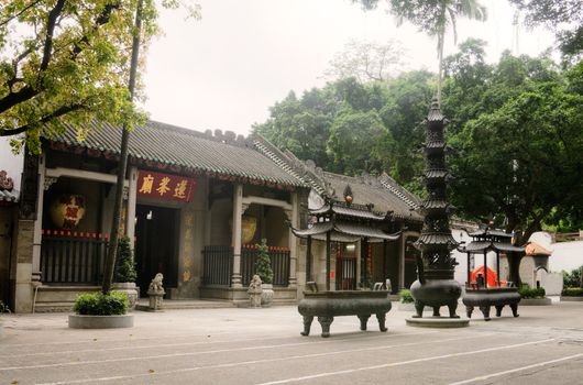 Old Chinese temple in Macao, China, Asia.