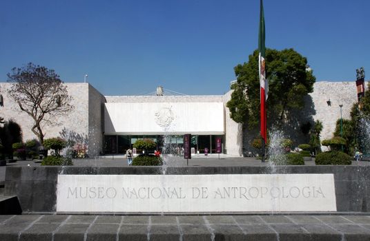 Building of anthropological museum in Mexico city