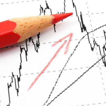 business growth chart showing financial success on stock market