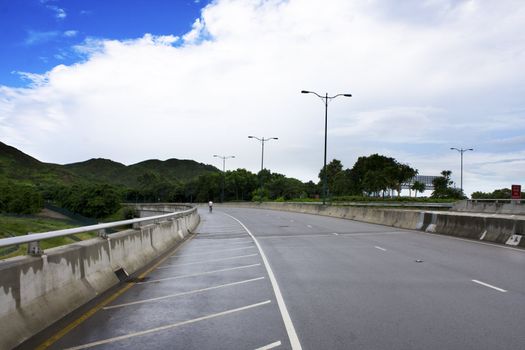 highway and blue sky in hong kong
