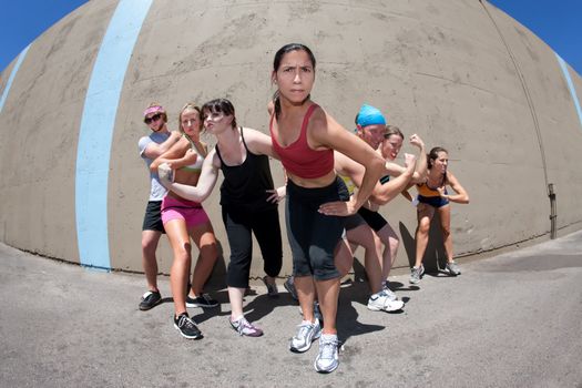 Pretty female runner poses for her "me" shot.