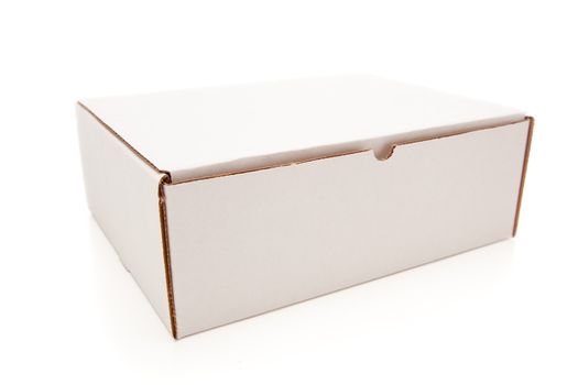 Blank White Cardboard Box Isolated on a White Background.