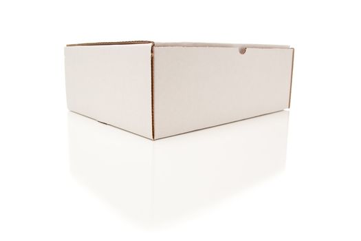 Blank White Cardboard Box Isolated on a White Background.