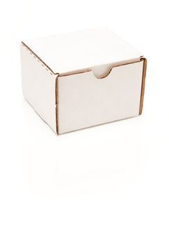 Blank White Cardboard Box Isolated on a White Background.