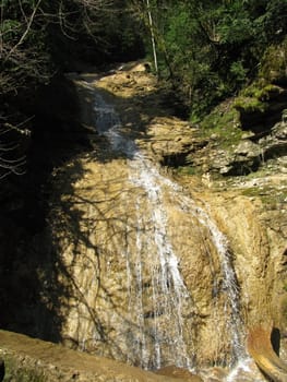 Falls, the river, stream, water, moisture, beauty, caucasus