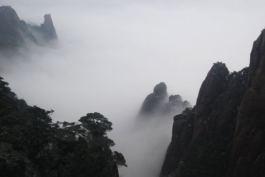 Filming in Jiangxi, China.The Sanqingshan mountai is World Natural Heritage