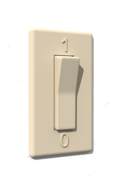 Light-Switch. 3D rendered Illustration.
