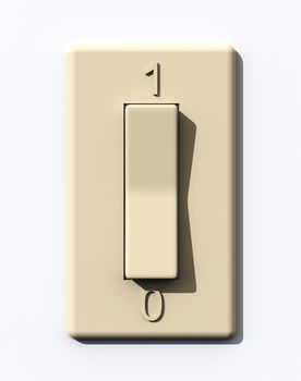 Light-Switch. 3D rendered Illustration.
