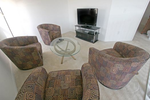 An Interior Sitting Room of a Home.